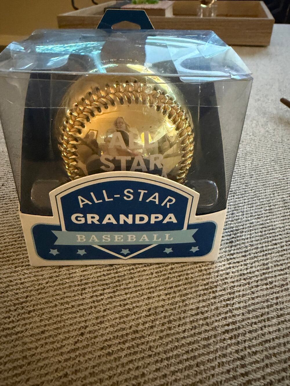 Hallmark Gold Baseball All-Star Grandpa New In gift box